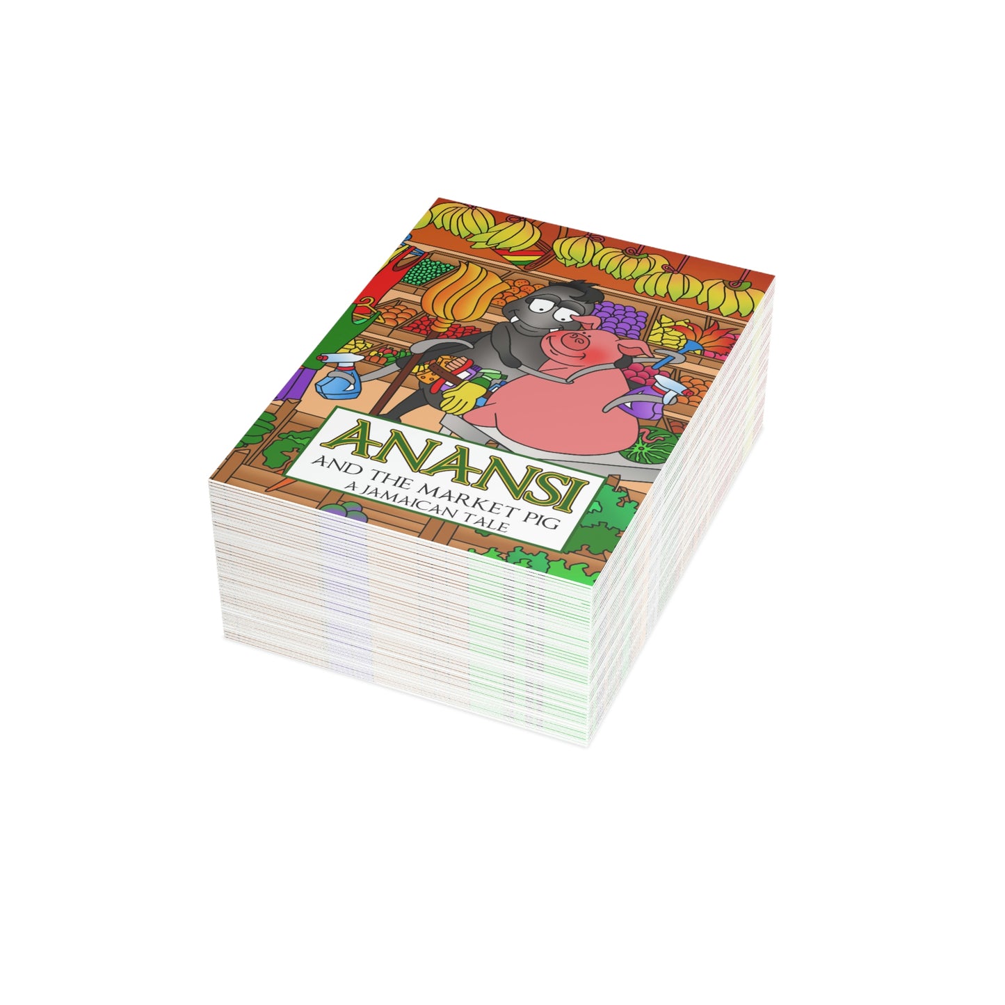 Anansi and the Market Pig Greeting Card Bundles (envelopes not included)