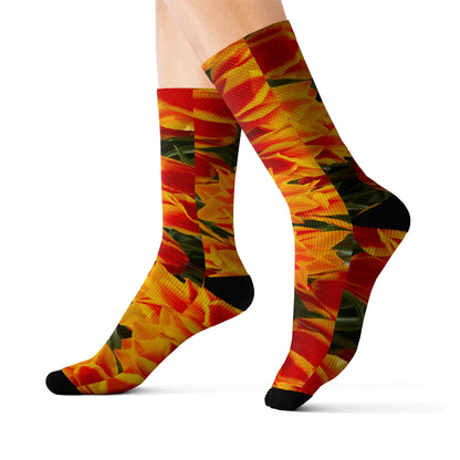 Flowers 12 Sublimation Socks