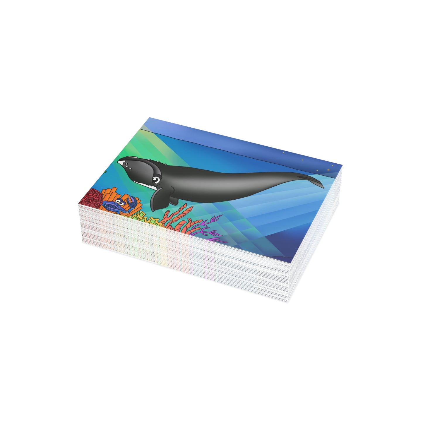 Gray Whale Greeting Cards (1, 10, 30, and 50pcs)