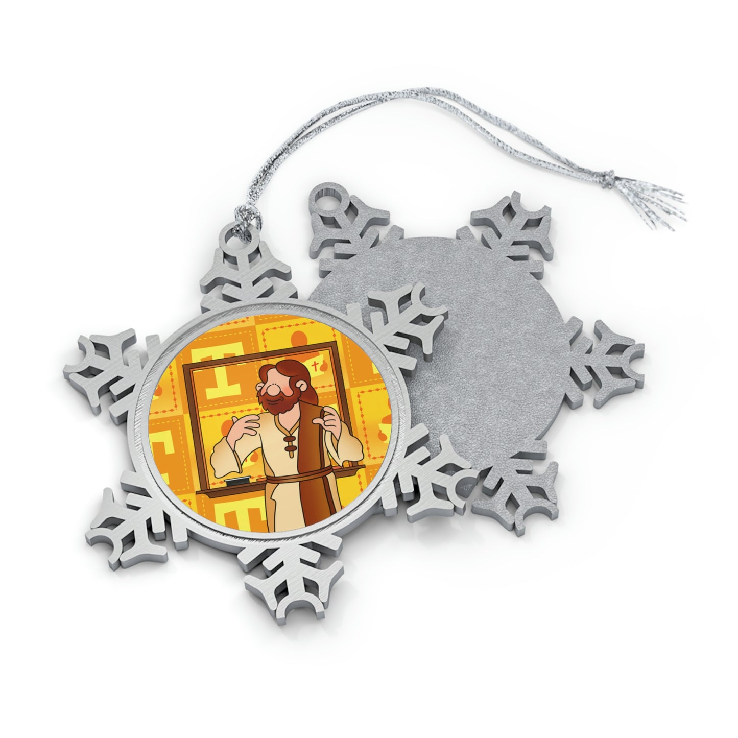 The Bible as Simple as ABC T Pewter Snowflake Ornament