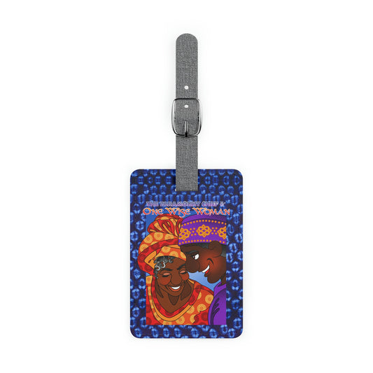The Paramount Chief and One Wise Woman Saffiano Polyester Luggage Tag, Rectangle