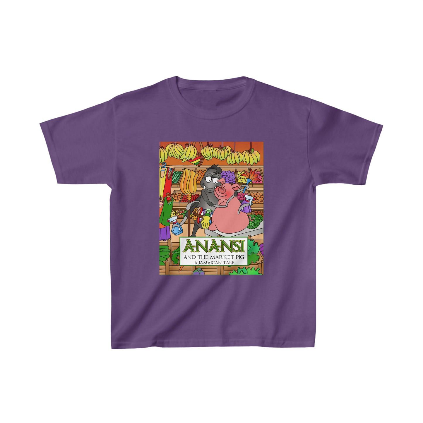 Anansi and the Market Pig Kids Heavy Cotton™ Tee