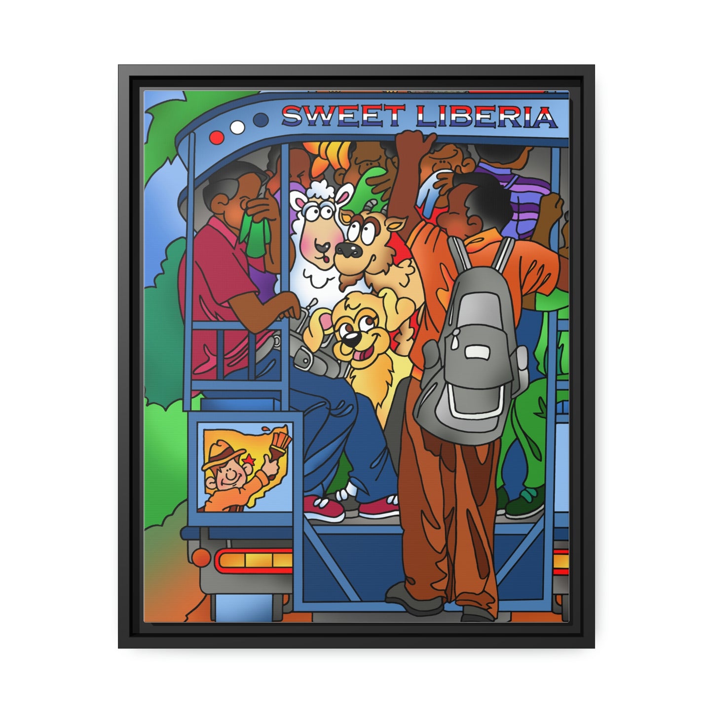 Once Upon West Africa! Matte Canvas, Black Frame