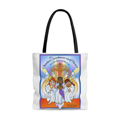 Shirley, Goodness, and Mercy AOP Tote Bag