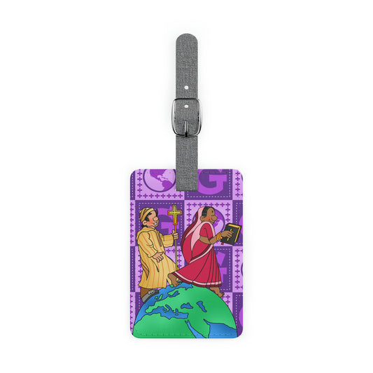 The Bible as Simple as ABC G Saffiano Polyester Luggage Tag, Rectangle