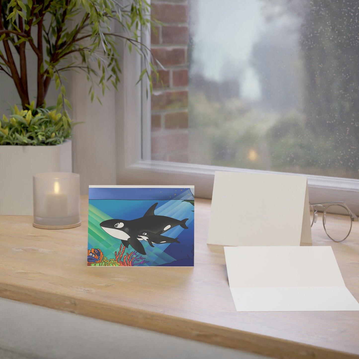 Orcas Greeting Cards (1, 10, 30, and 50pcs)