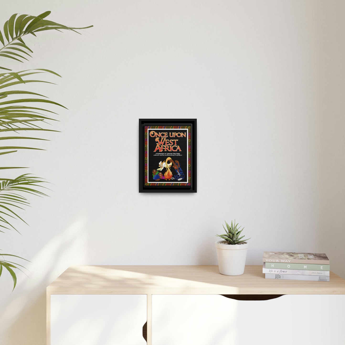 Once Upon West Africa!! Matte Canvas, Black Frame