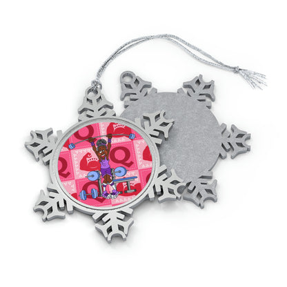 The Bible as Simple as ABC Q Pewter Snowflake Ornament