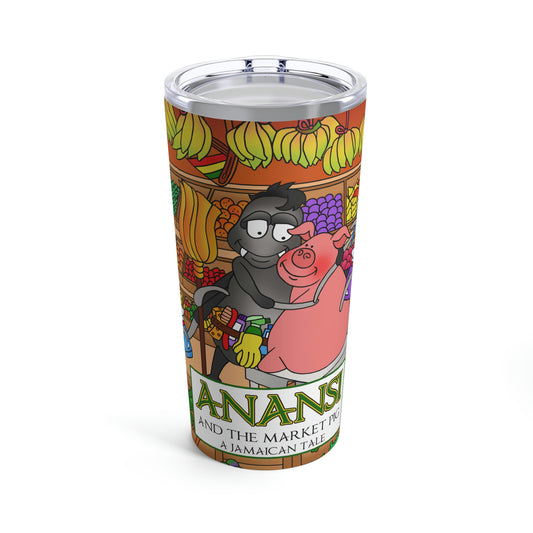 Anansi and the Market Pig Tumbler 20oz