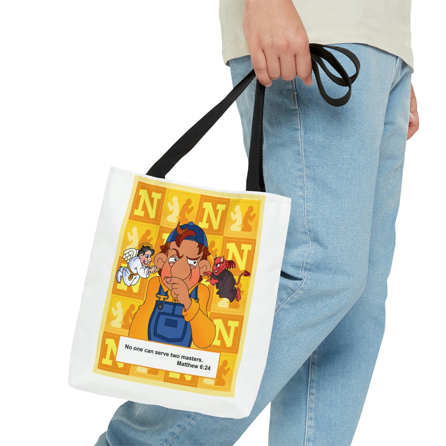 The Bible as Simple as ABC N AOP Tote Bag