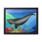 Gray Whale Matte Canvas, Black Frame