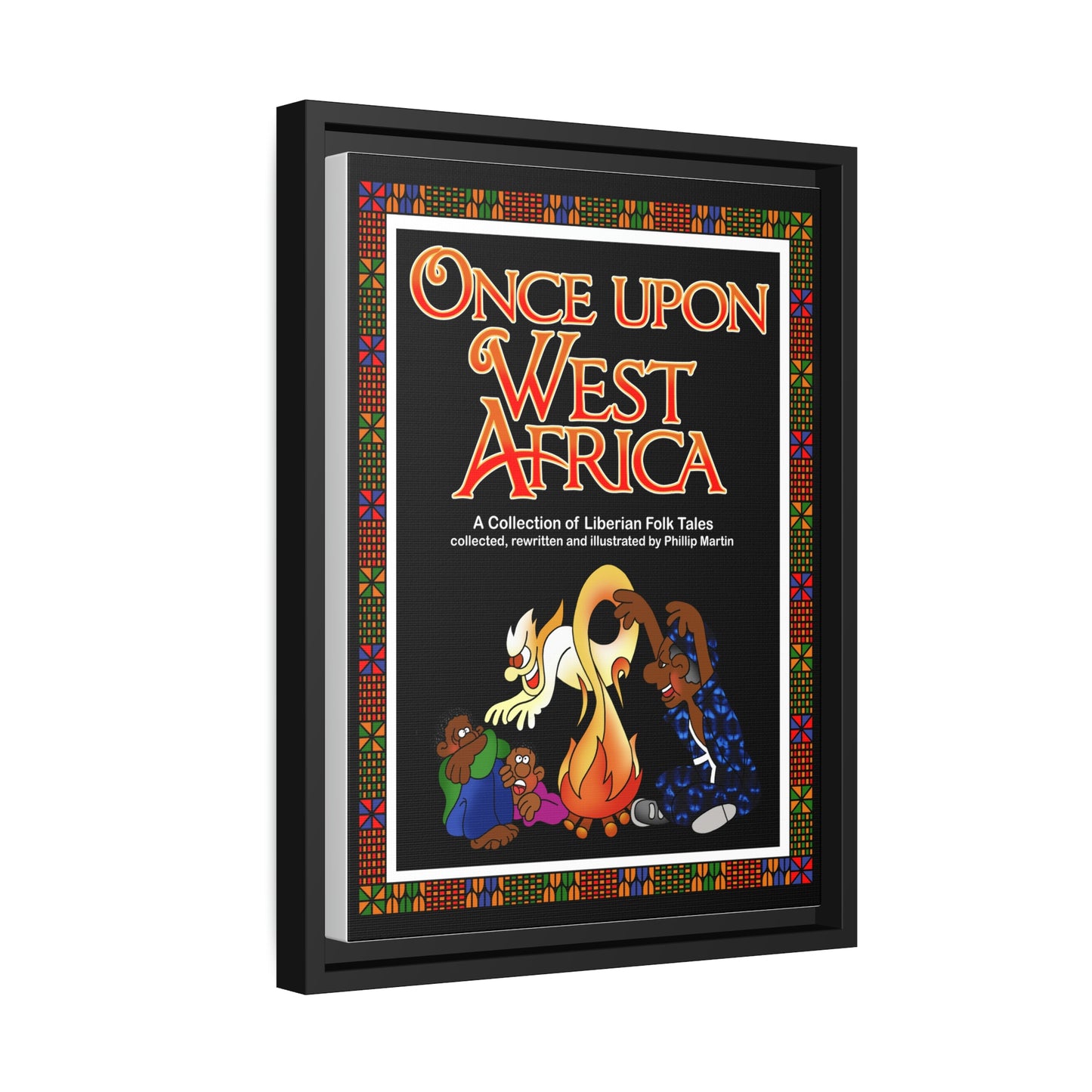 Once Upon West Africa!! Matte Canvas, Black Frame