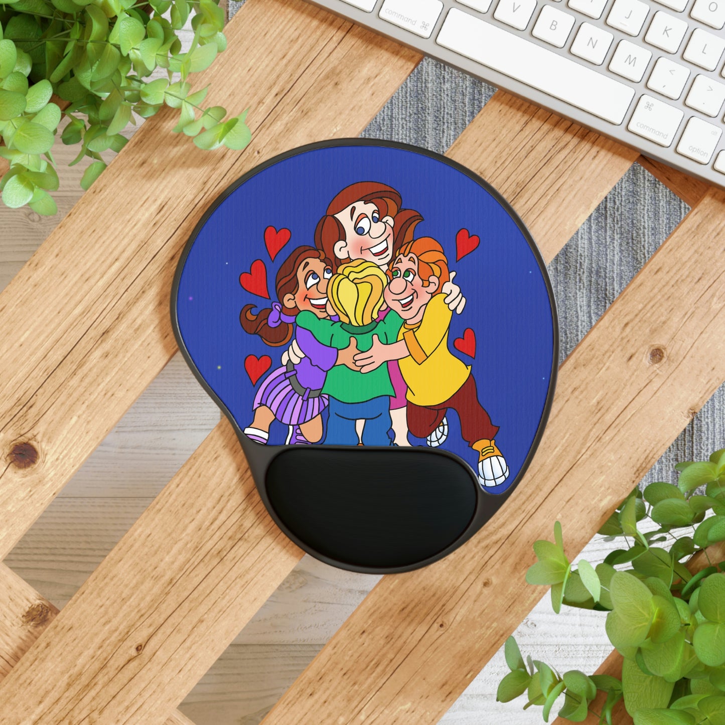 Triple Gratitude with Assorted Monsters Mouse Pad With Wrist Rest