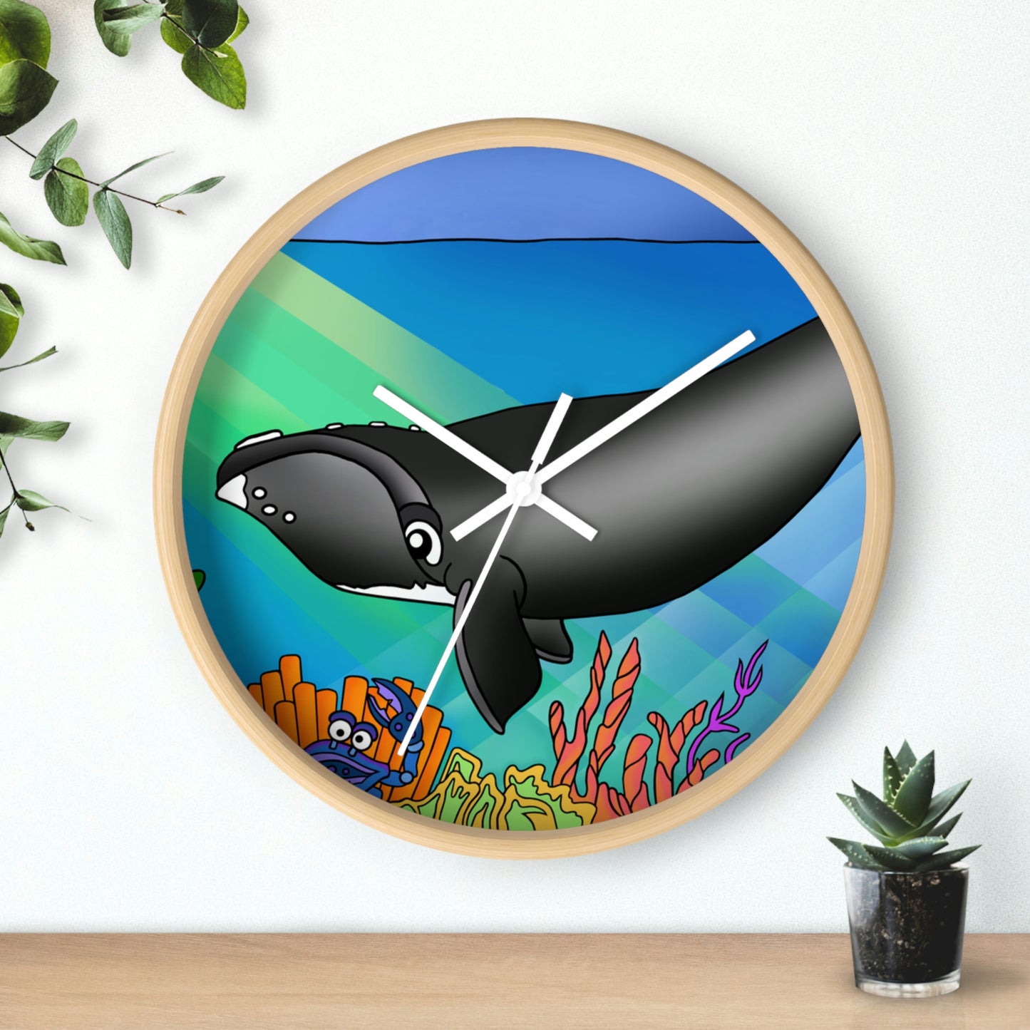 Gray Whale Wall Clock