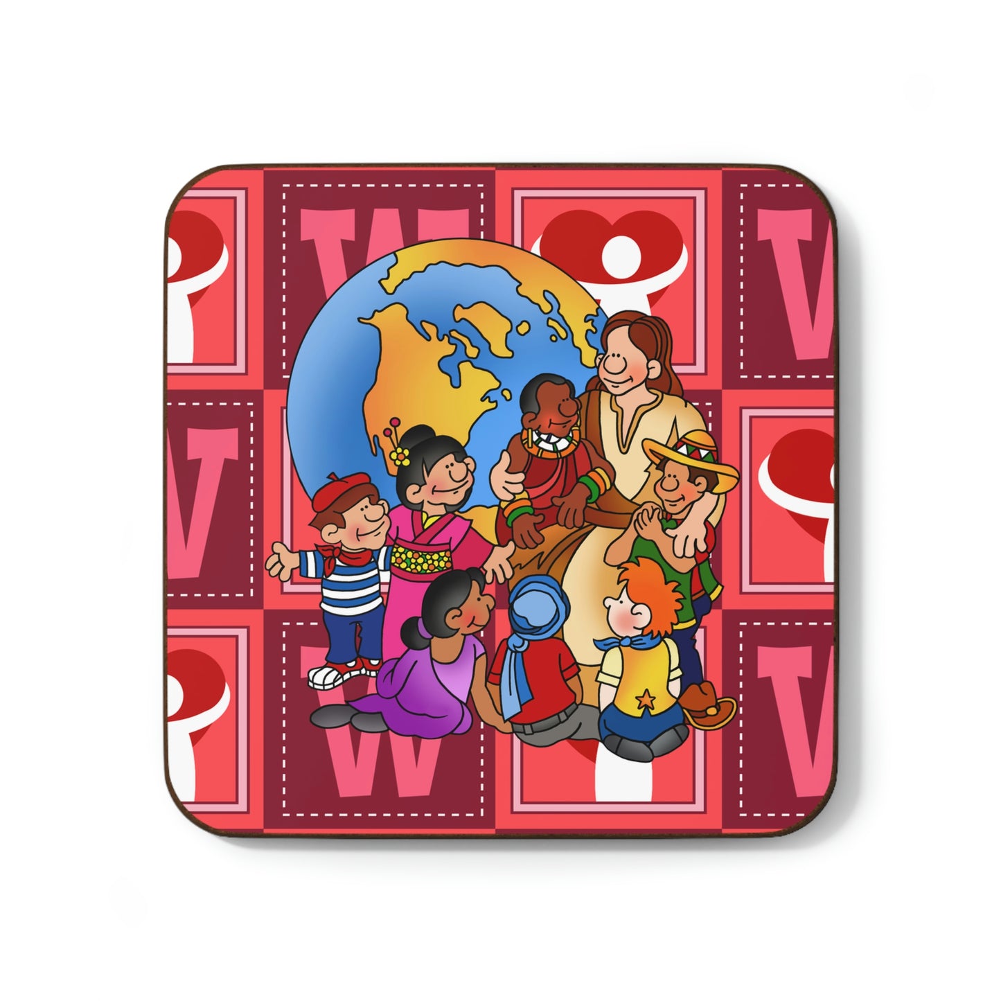 The Bible as Simple as ABC W Hardboard Back Coaster