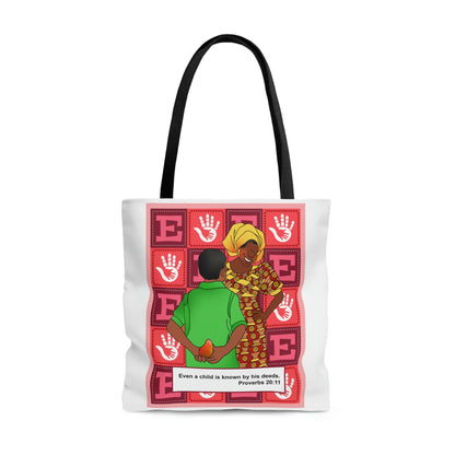 The Bible as Simple as ABC E AOP Tote Bag