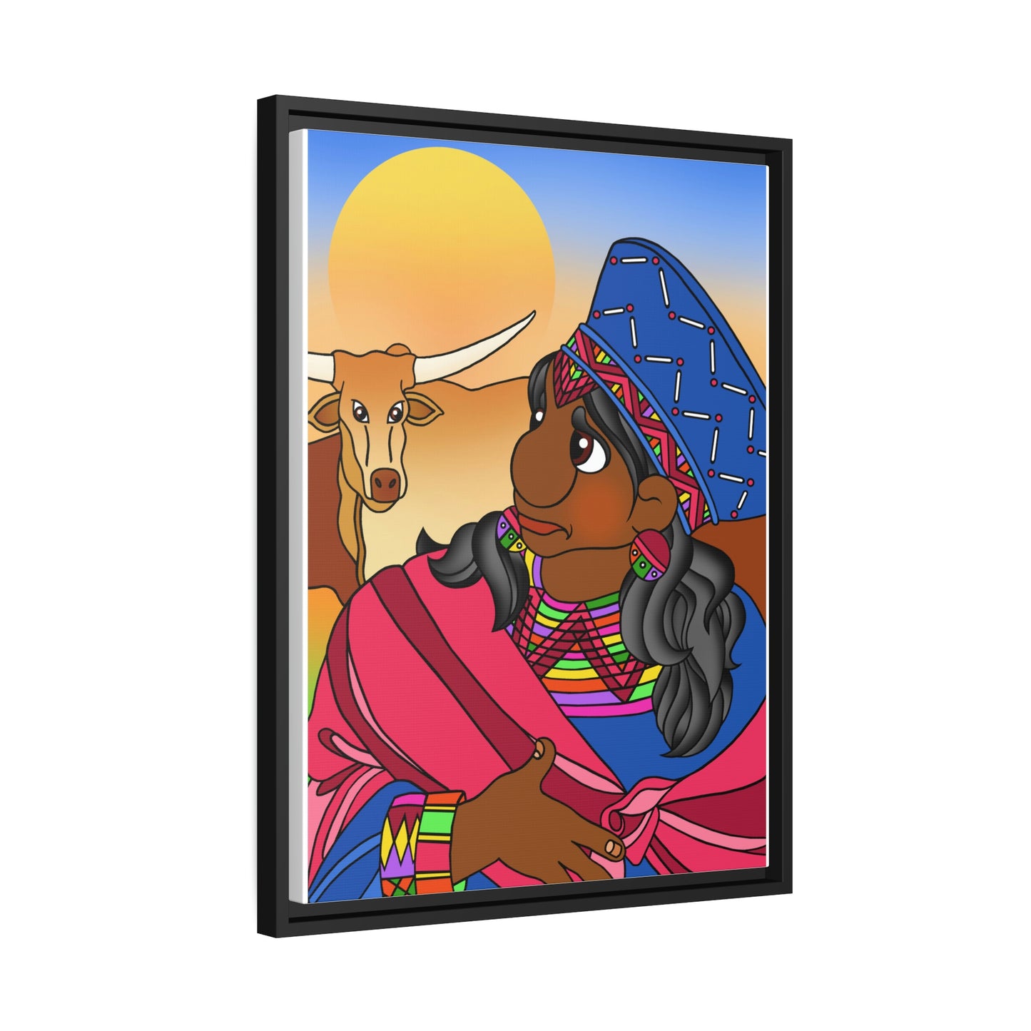 Once Upon Southern Africa Matte Canvas, Black Frame