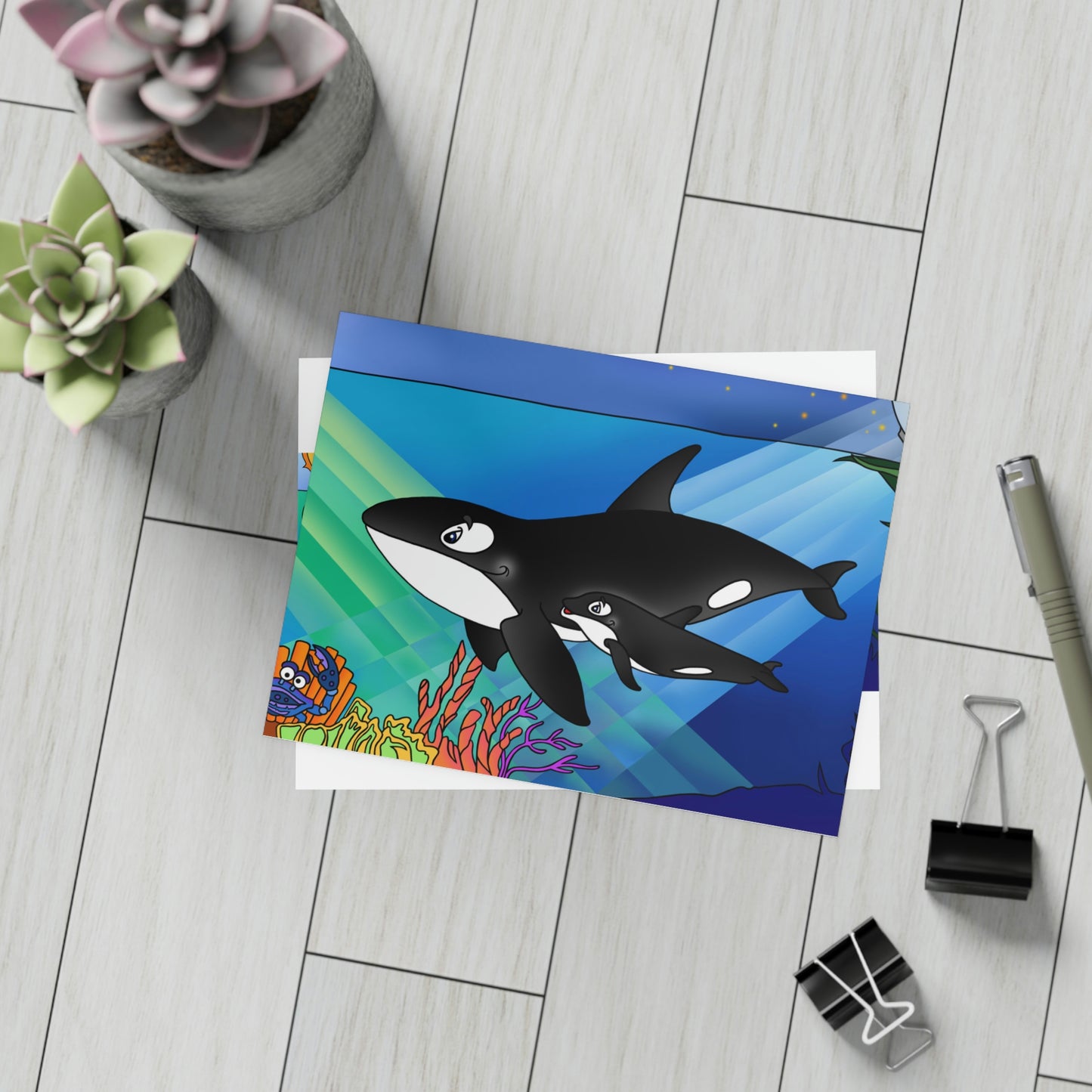 Orcas Greeting Card Bundles (envelopes not included)