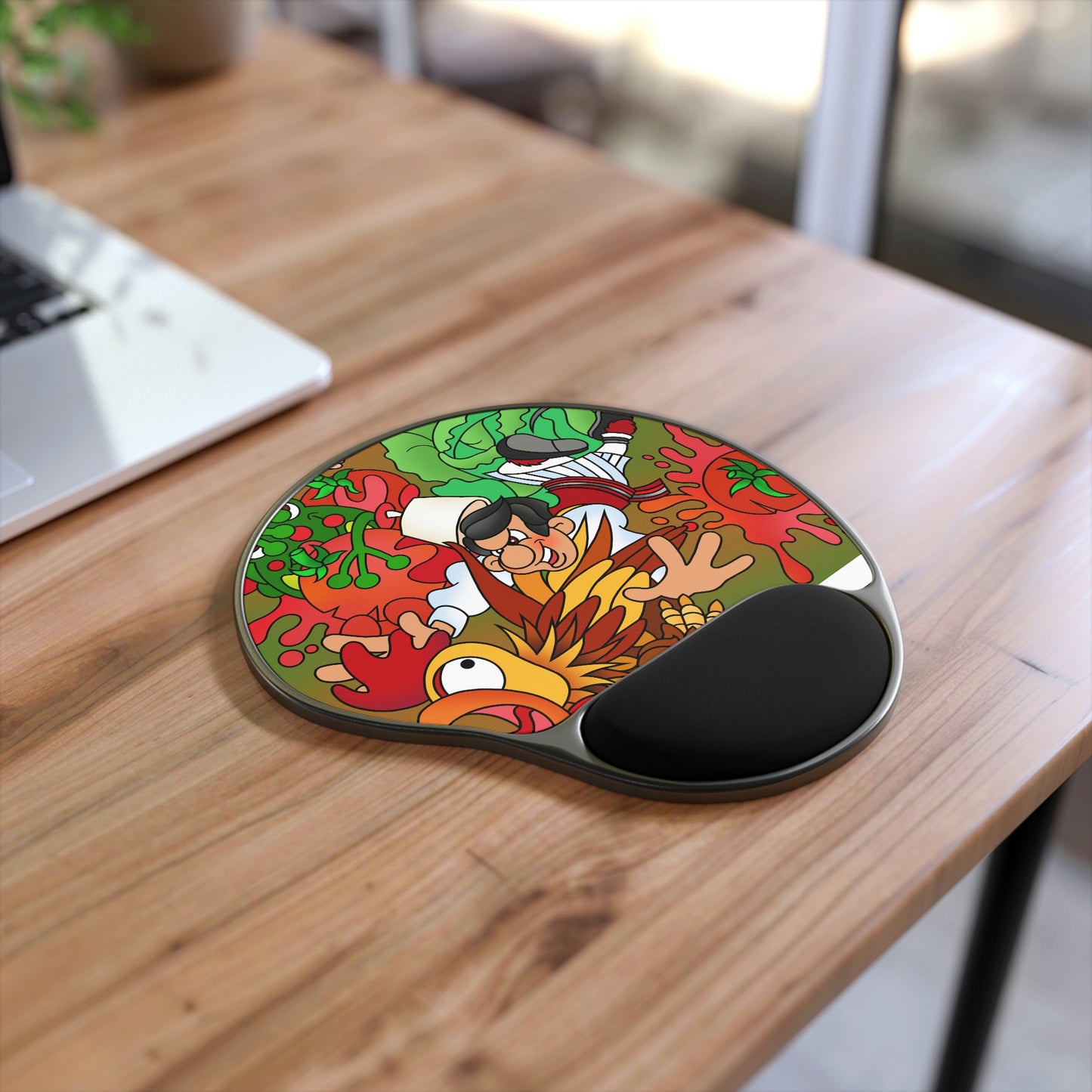 The Half Rooster! Mouse Pad With Wrist Rest