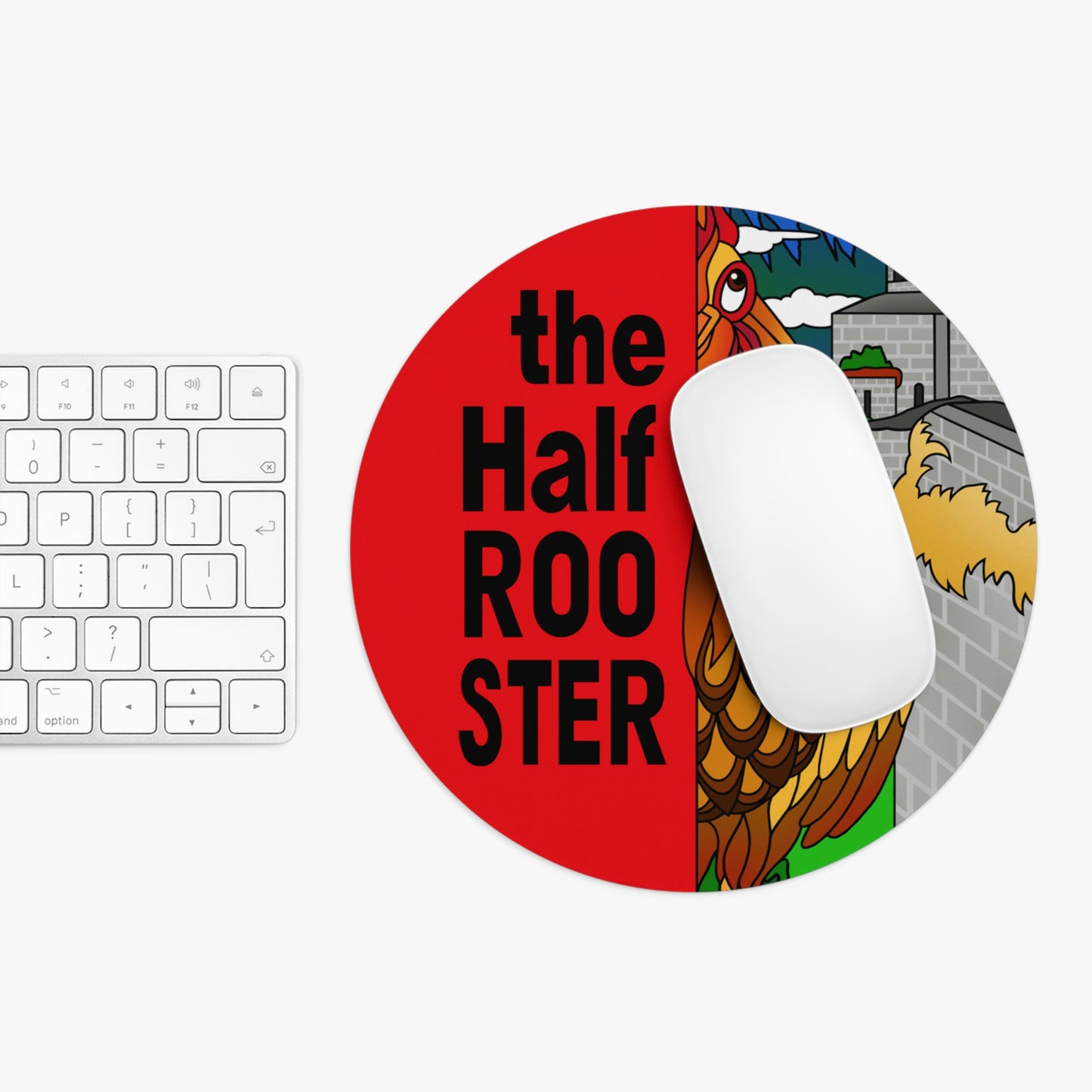 The Half Rooster Mouse Pad