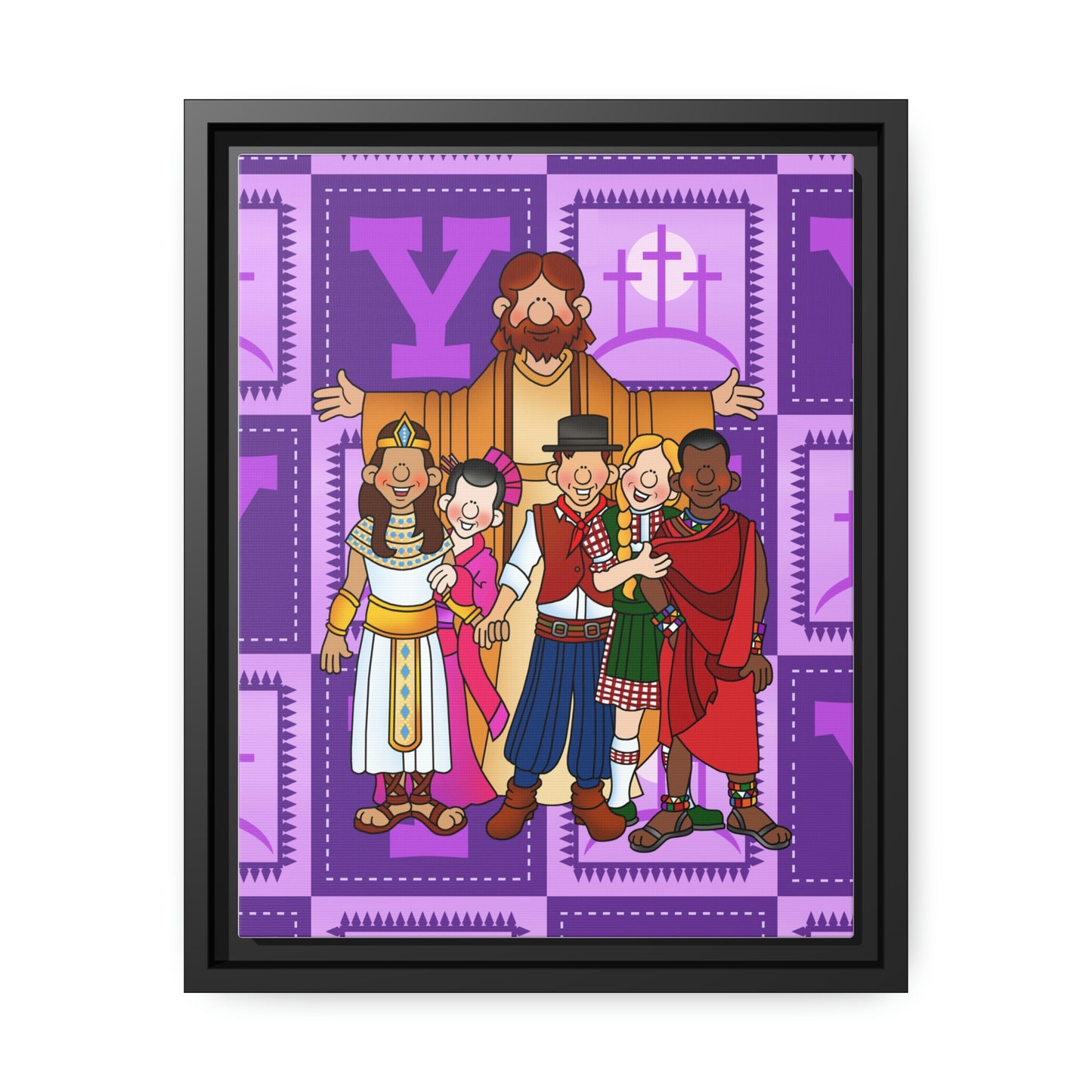 The Bible as Simple as ABC Y Matte Canvas, Black Frame