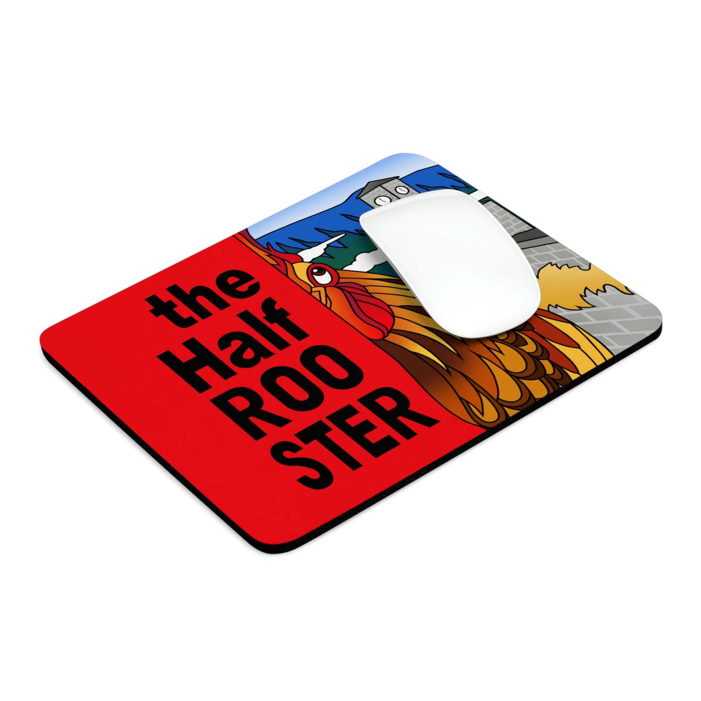 The Half Rooster Rectangle Mouse Pad