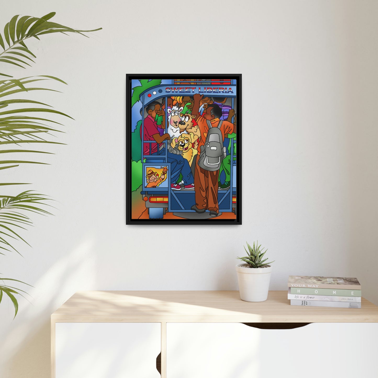 Once Upon West Africa! Matte Canvas, Black Frame