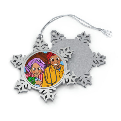 The Frog Princess Pewter Snowflake Ornament