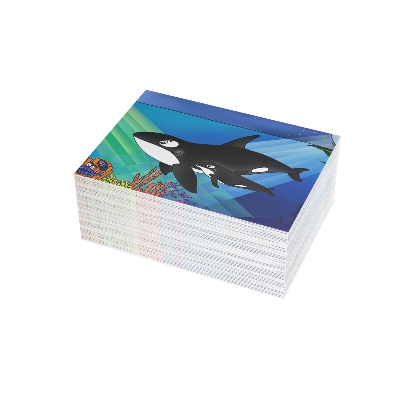 Orcas Greeting Cards (1, 10, 30, and 50pcs)