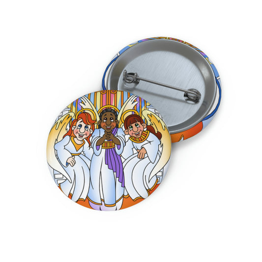 Shirley, Goodness, and Mercy Custom Pin Buttons