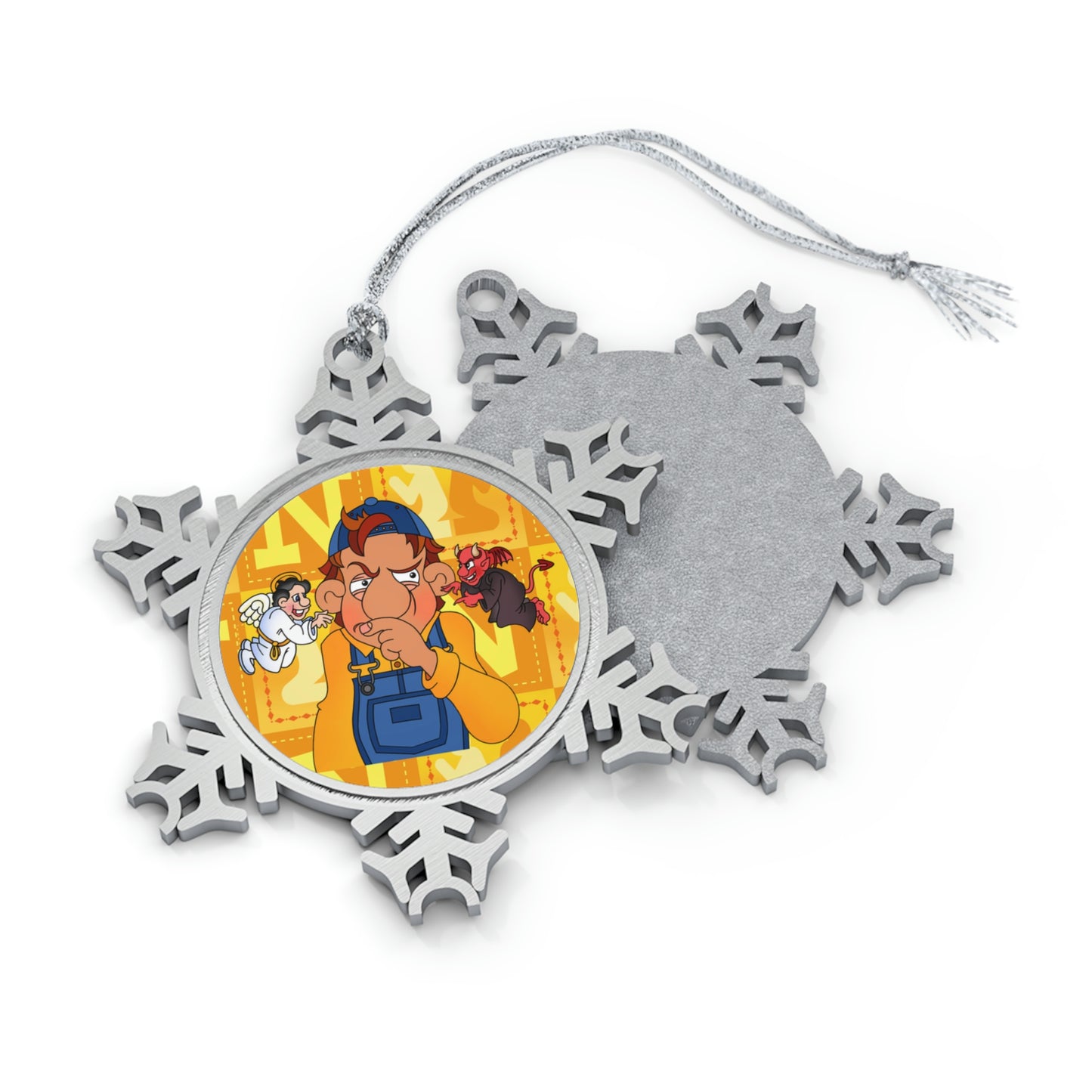 The Bible as Simple as ABC N Pewter Snowflake Ornament