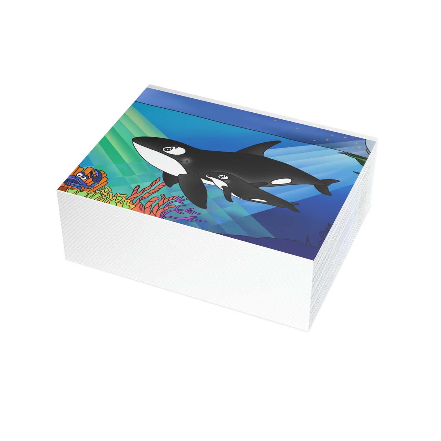 Orcas Greeting Cards (1, 10, 30, and 50pcs)