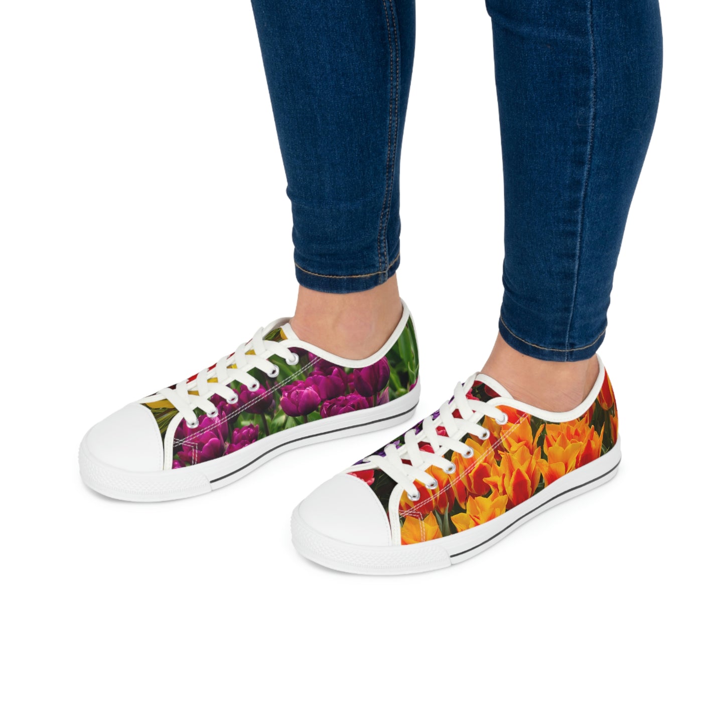 Flower Set 6 Women's Low Top Sneakers