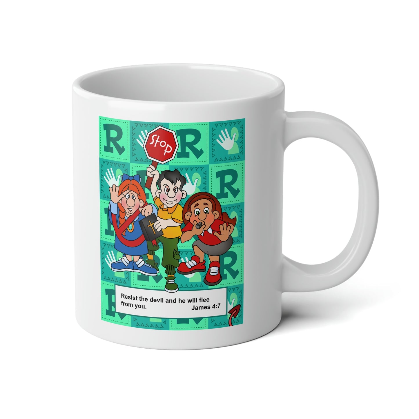 The Bible as Simple as ABC R Jumbo Mug, 20oz