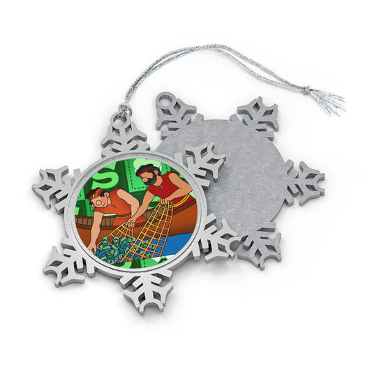 The Bible as Simple as ABC S Pewter Snowflake Ornament