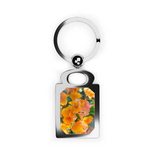 Flowers 29 Rectangle Photo Keyring