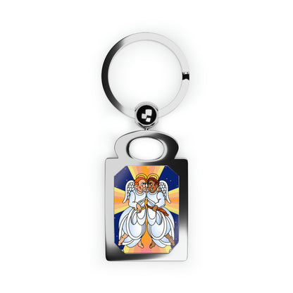 Hark and Harold Angel Sing Rectangle Photo Keyring