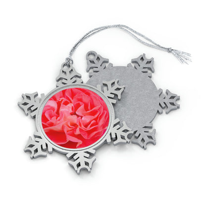 Flowers 08 Pewter Snowflake Ornament