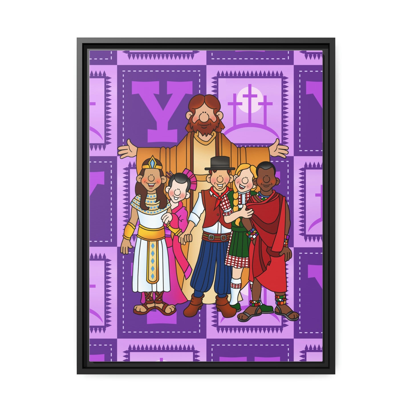 The Bible as Simple as ABC Y Matte Canvas, Black Frame