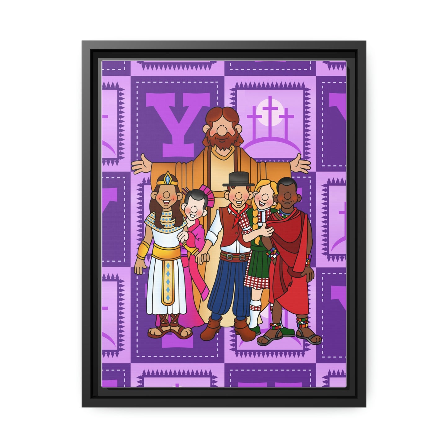 The Bible as Simple as ABC Y Matte Canvas, Black Frame