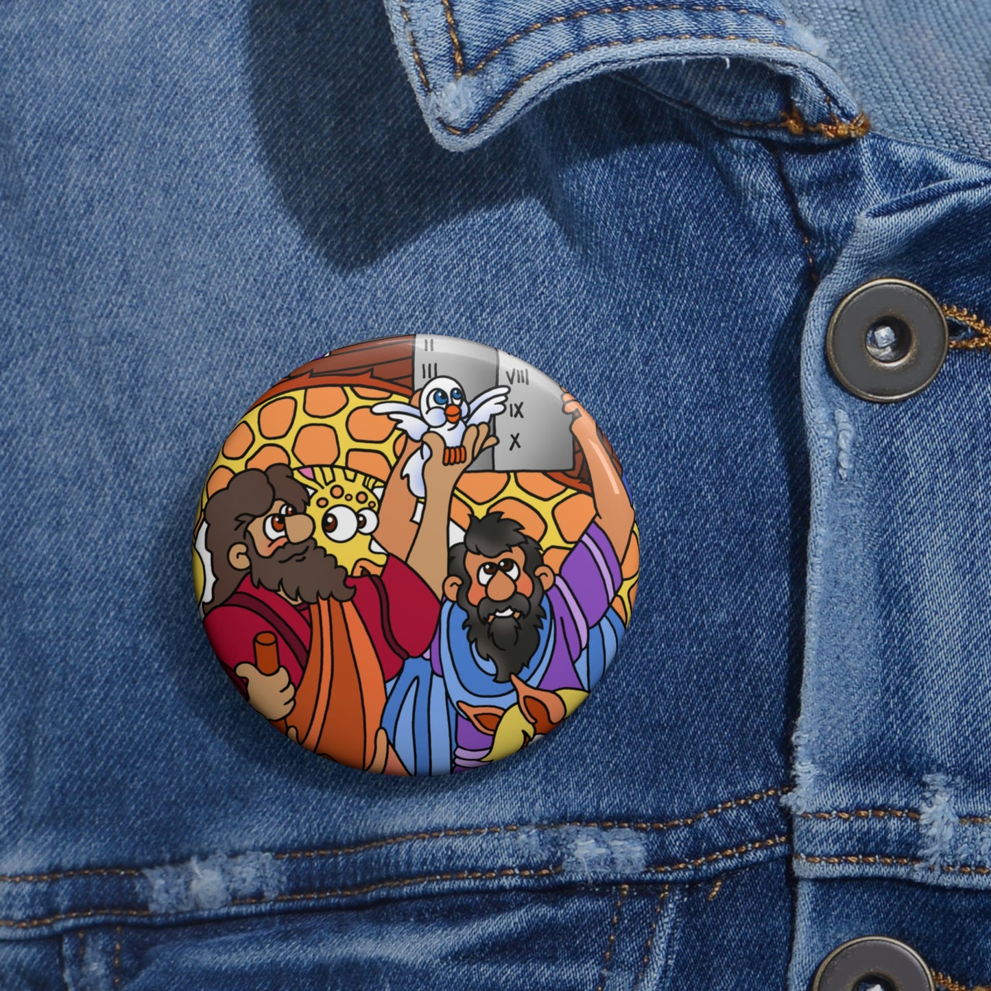 Hark and Harold Angel Sing! Custom Pin Buttons