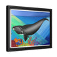 Gray Whale Matte Canvas, Black Frame