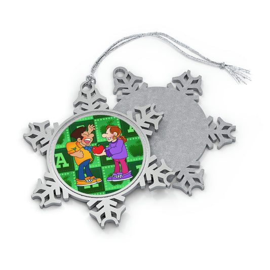 The Bible as Simple as ABC A Pewter Snowflake Ornament