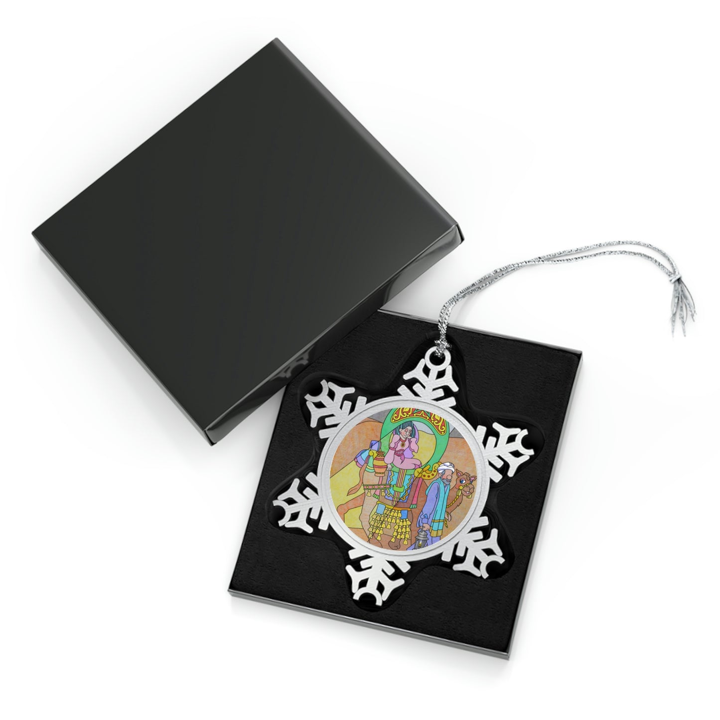 The Stone at the Door! Pewter Snowflake Ornament