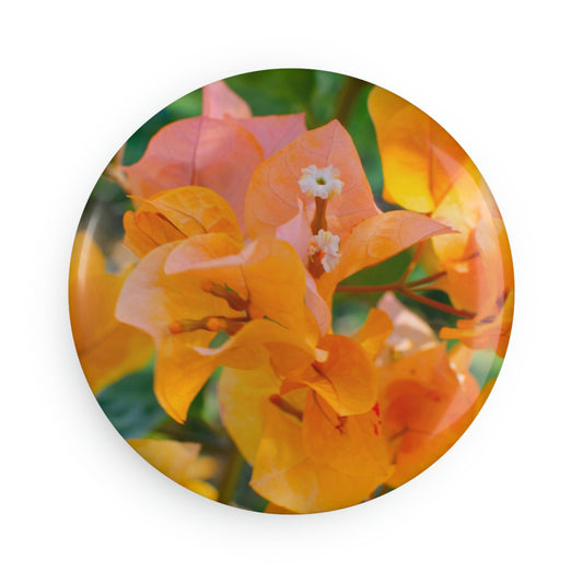 Flowers 30 Button Magnet, Round (1 & 10 pcs)