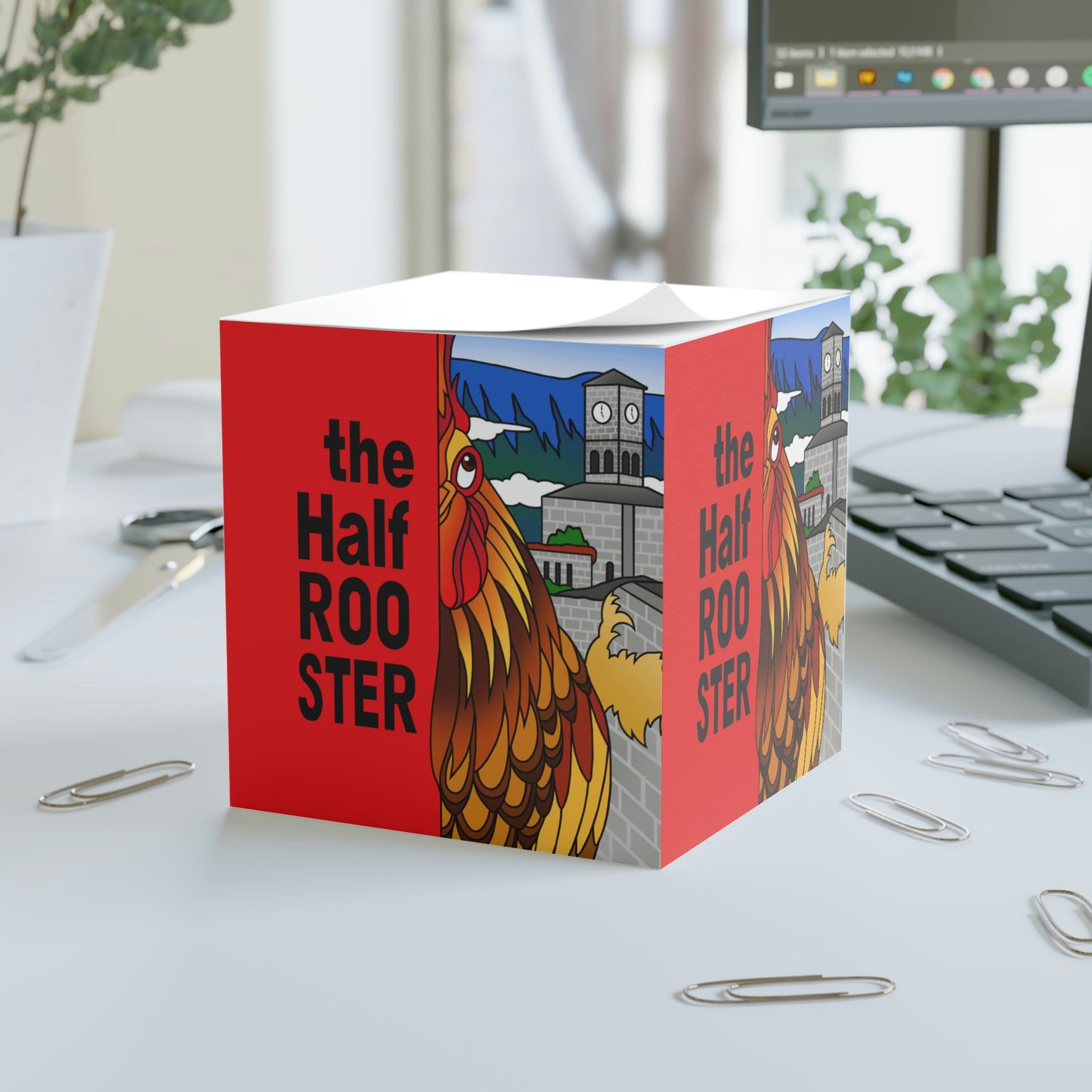 The Half Rooster Note Cube