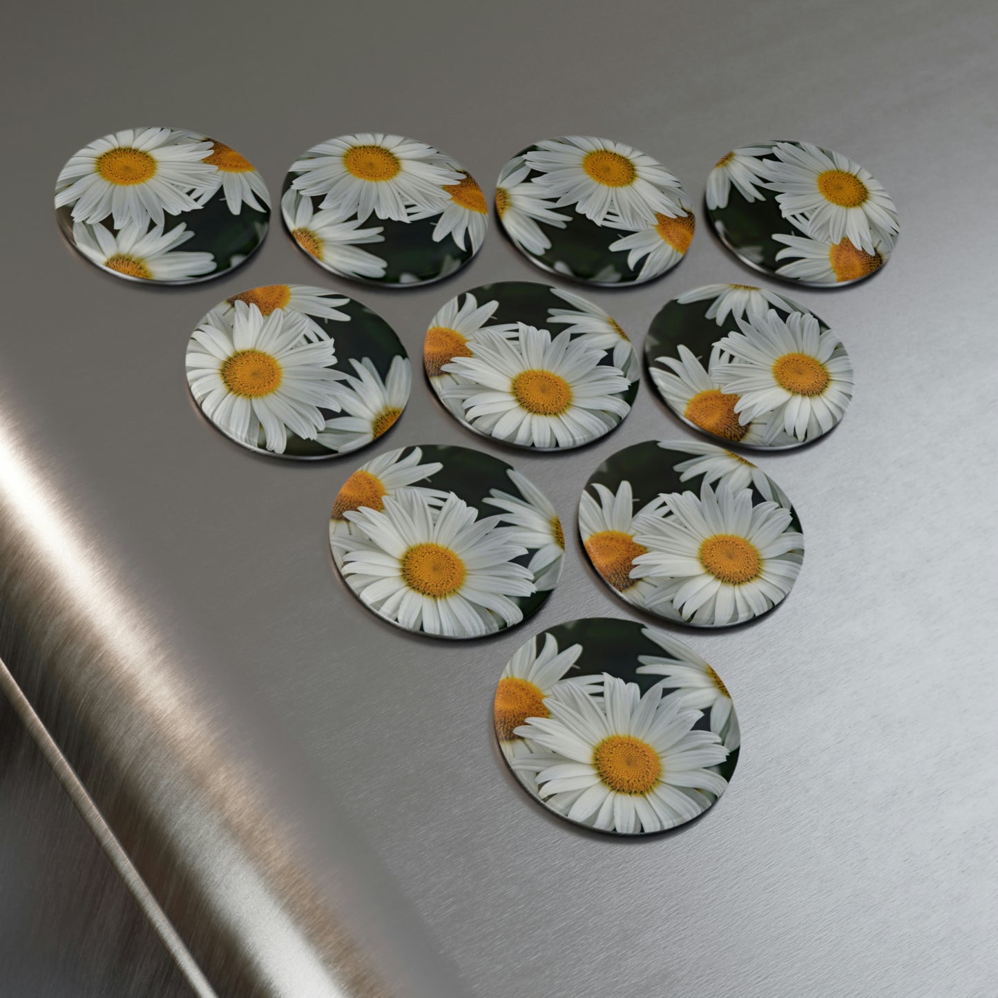 Flowers 01 Button Magnet, Round (1 & 10 pcs)