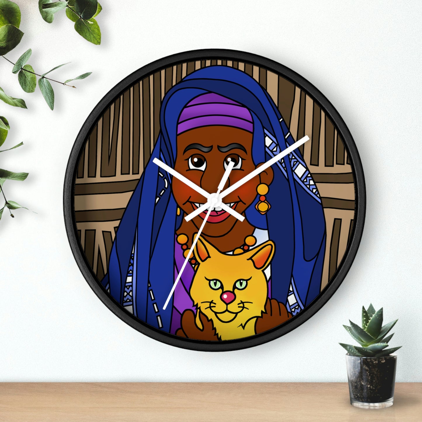 The Kitty Cat Cried Wall clock