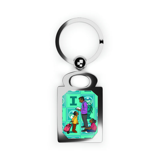 The Bible as Simple as ABC I Rectangle Photo Keyring