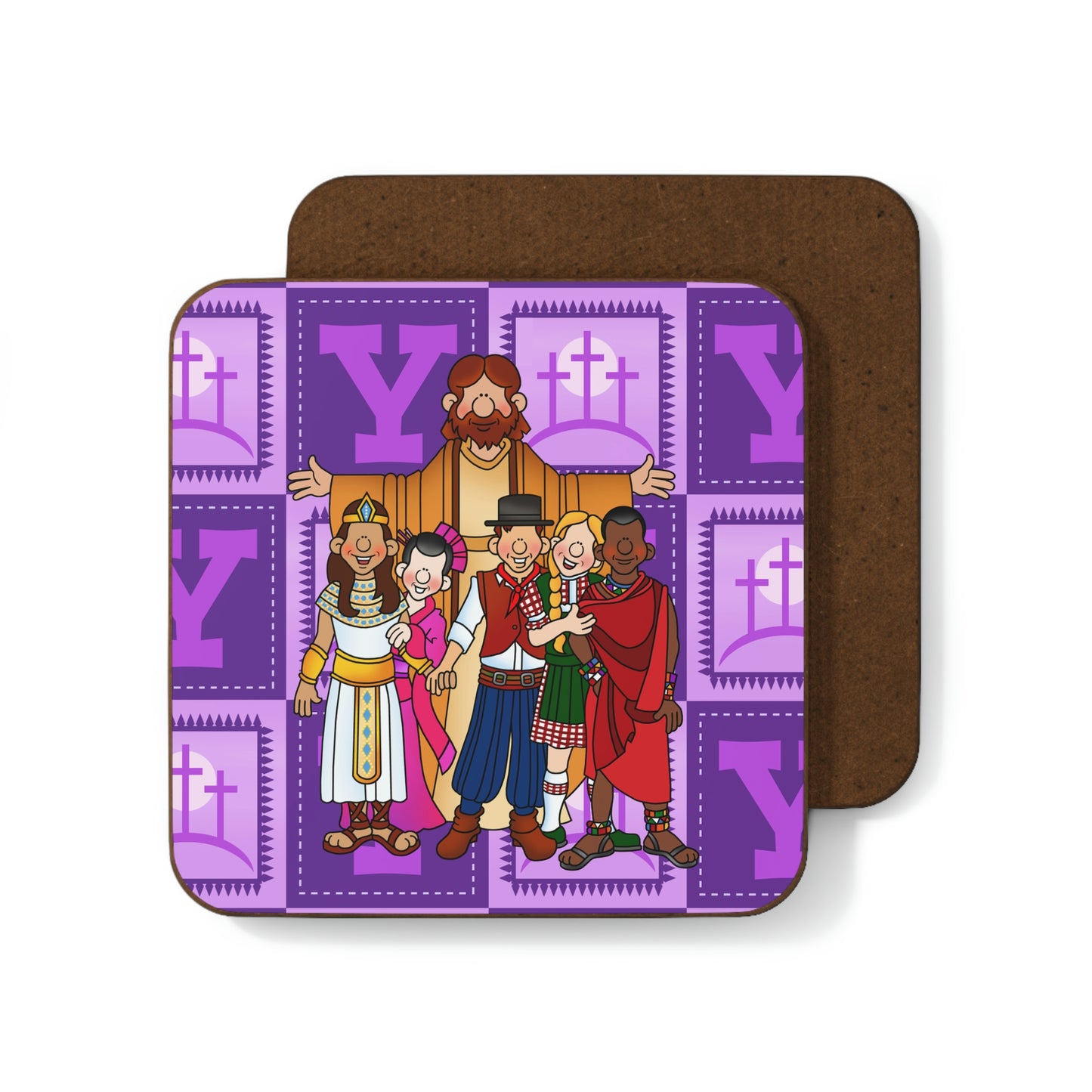The Bible as Simple as ABC Y Hardboard Back Coaster